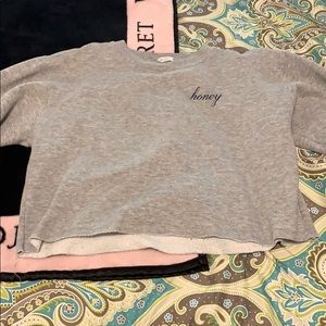 Brandy Melville Cropped Sweatshirt, Long Sleeve